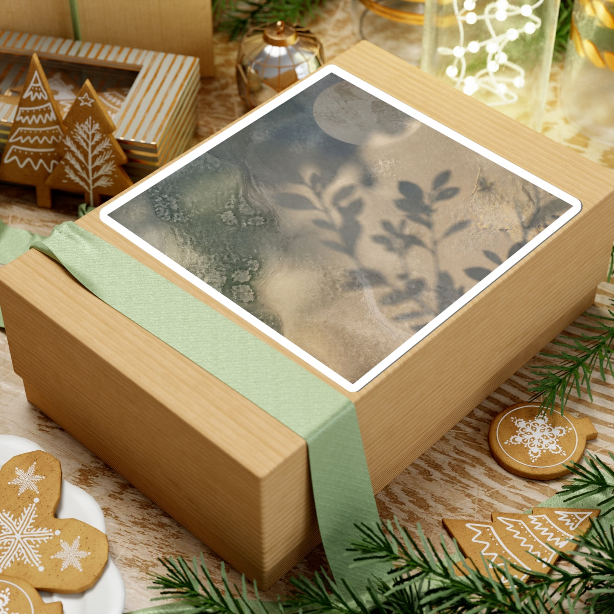 Neutral Shadow Play Sticker - Texture Japandi