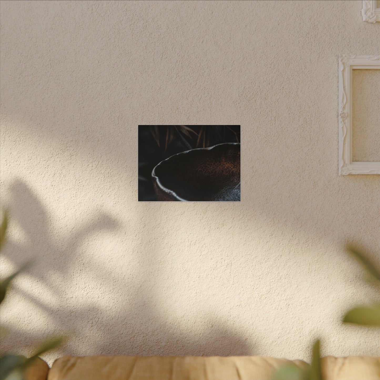 Luxurious Ceramic Bowl Canvas Art - Shadow Zen Dark Japandi