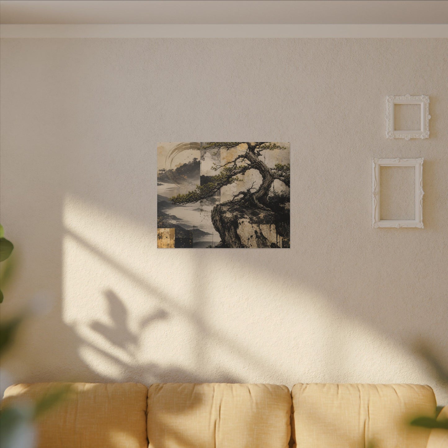 Golden Hour Pine Tree Canvas Art - Japandi Datsuzoku