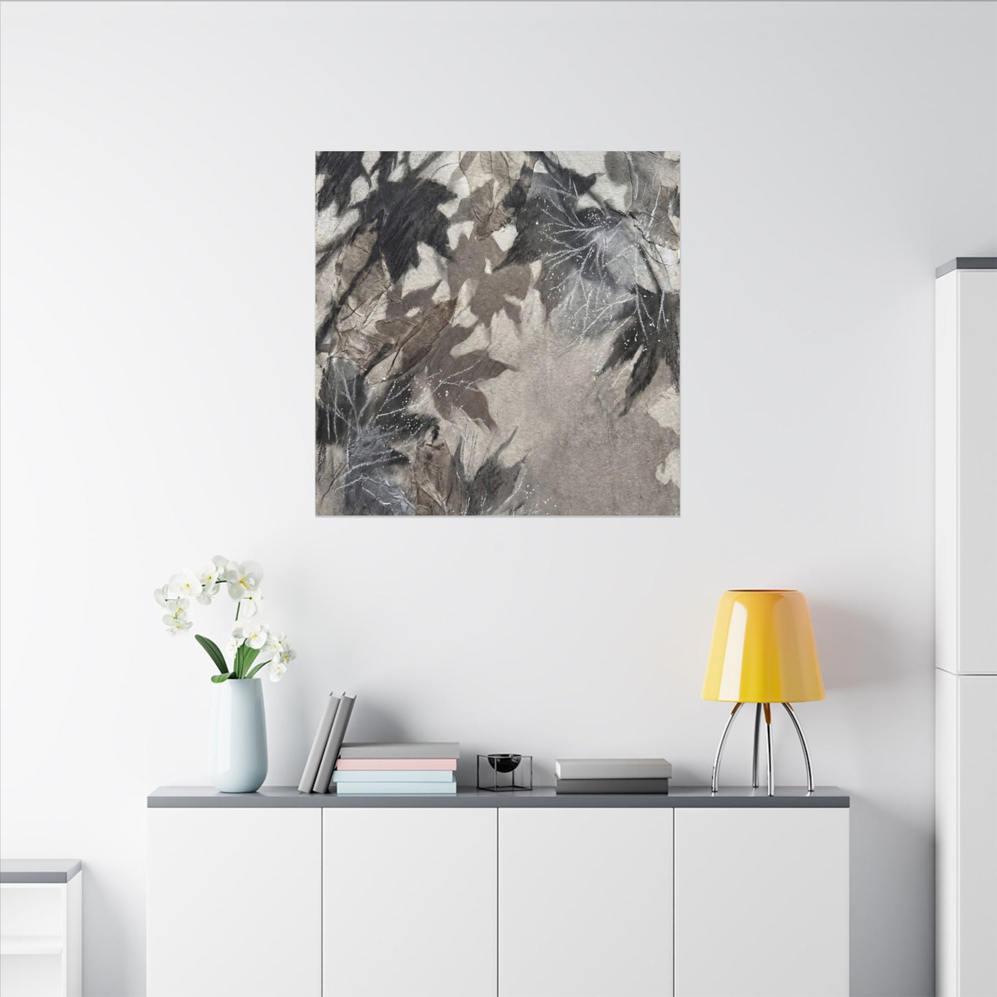 Shadow Play Texture Canvas Art | Cozy Japandi Art