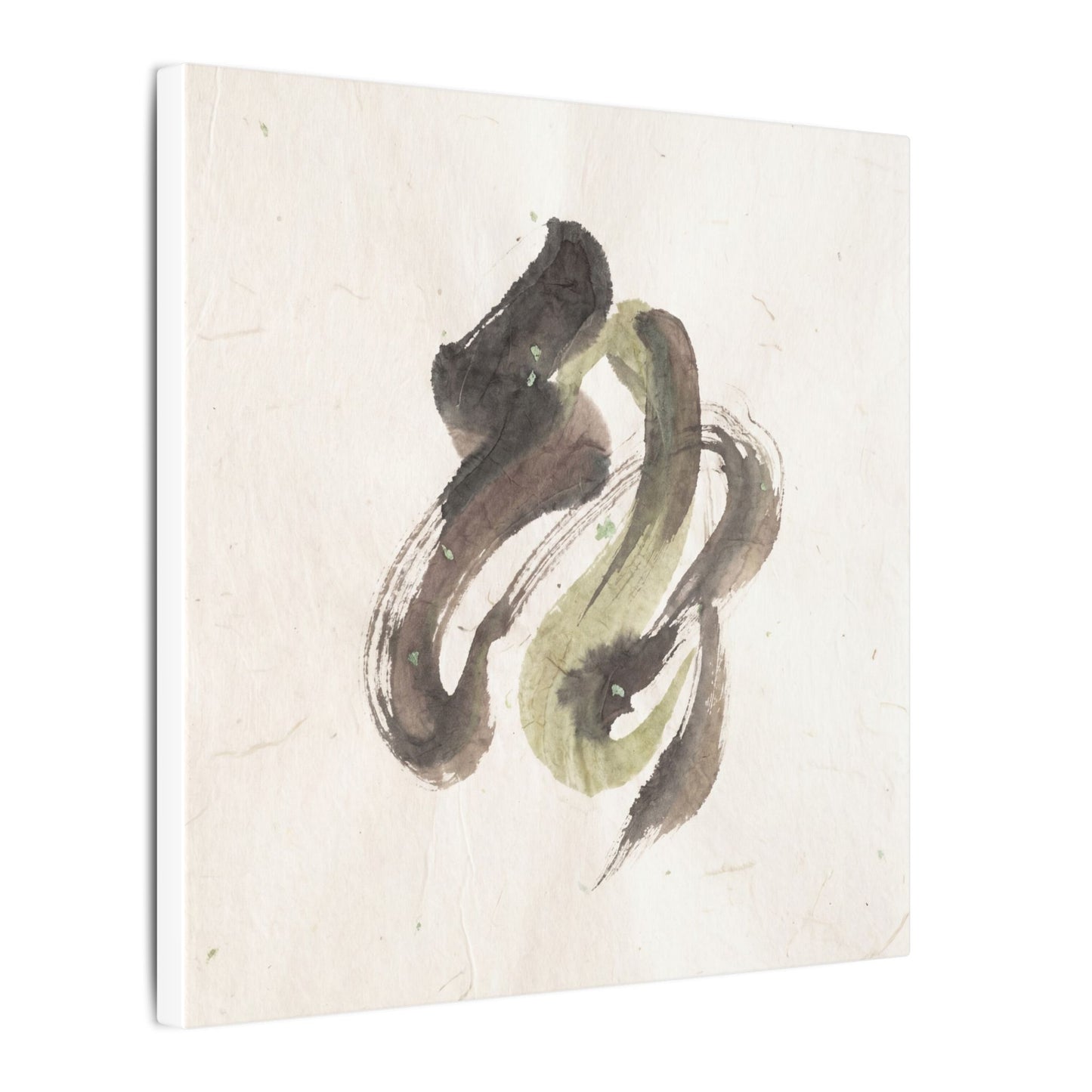 Ink Brushstroke Canvas Art | Spring Japandi Japanese Pattern Art
