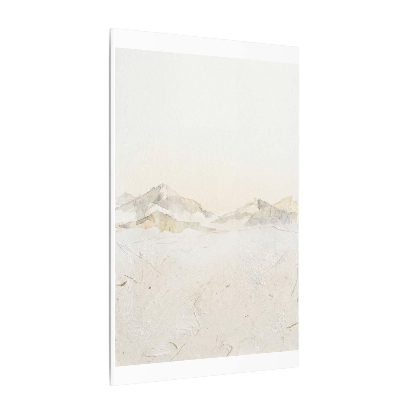 Mountain Mist Winter Canvas Art | Japandi Warm Design