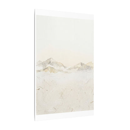 Mountain Mist Winter Canvas Art | Japandi Warm Design