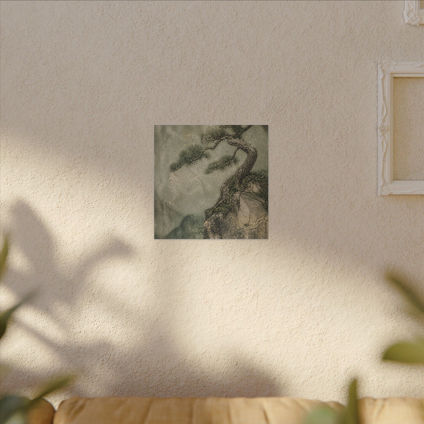 Fukinsei Pine Tree Canvas Art - Japandi Texture
