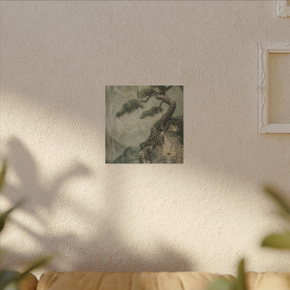 Fukinsei Pine Tree Canvas Art - Japandi Texture