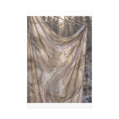 Ma Silk Drape Canvas Art - Japandi Japanese Pattern