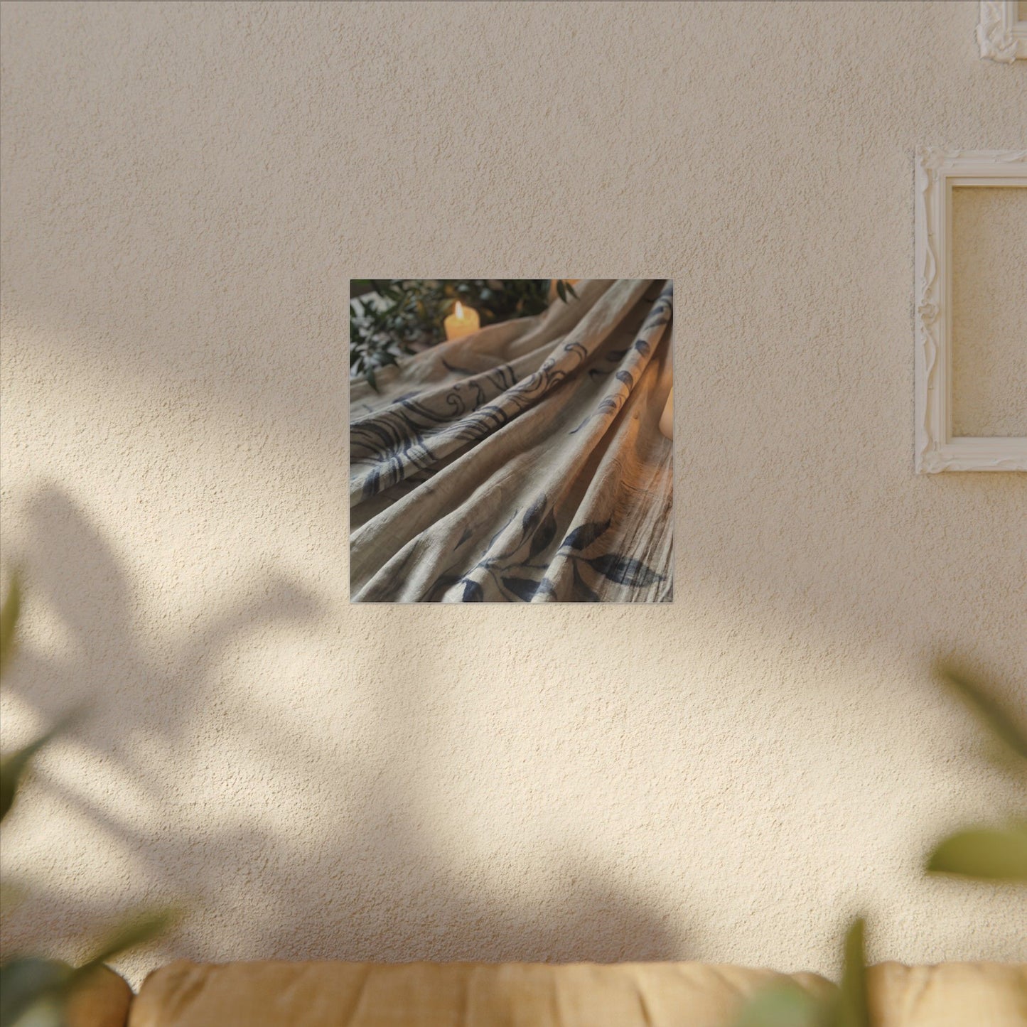 Fukinsei Silk Drape Canvas Art - Japandi Japanese Pattern