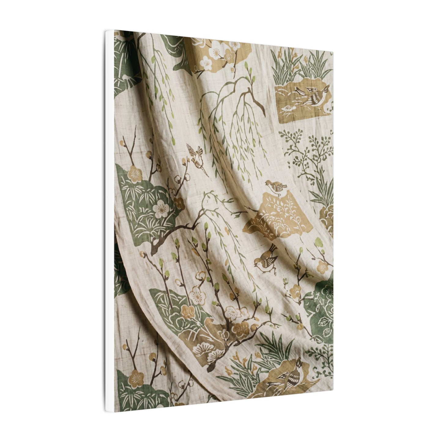 Silk Drape Canvas Art | Spring Japandi Japanese Pattern Art