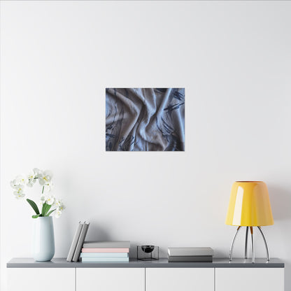 Silk Drape Winter Canvas Art | Japandi Earthy Design