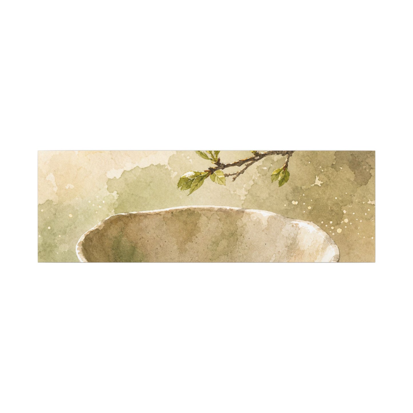 Warm Ceramic Bowl Canvas Art - Watercolor Japandi
