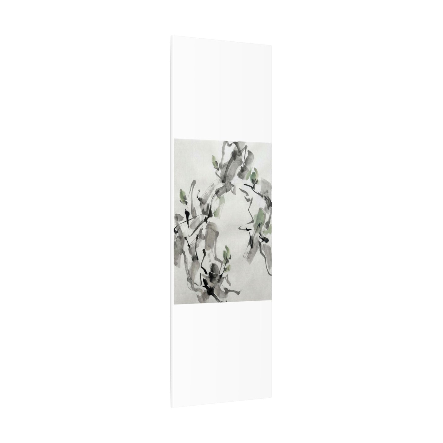 Zen Ink Brushstroke in Overcast | Sumi E Canvas Art