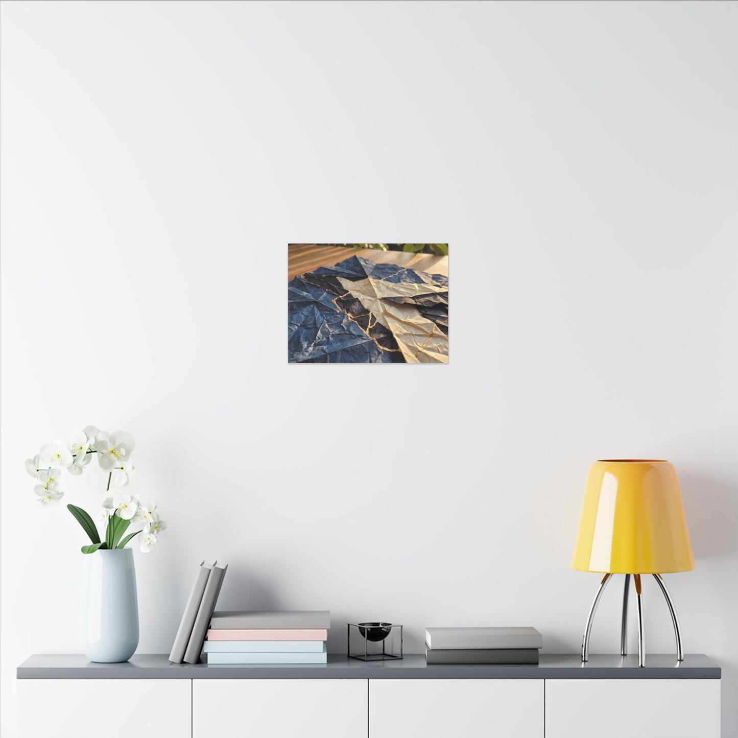 Golden Hour Paper Fold Canvas Art - Kintsugi Ma