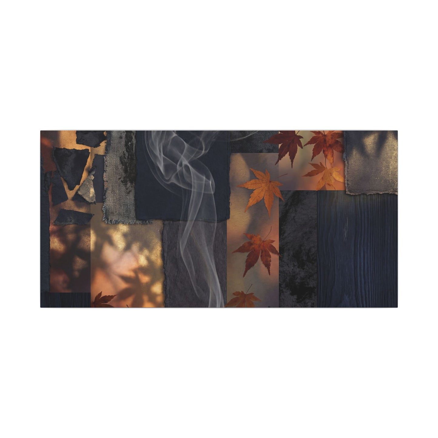 Autumn Incense Smoke Dark Texture Canvas Art | Sophisticated Decor