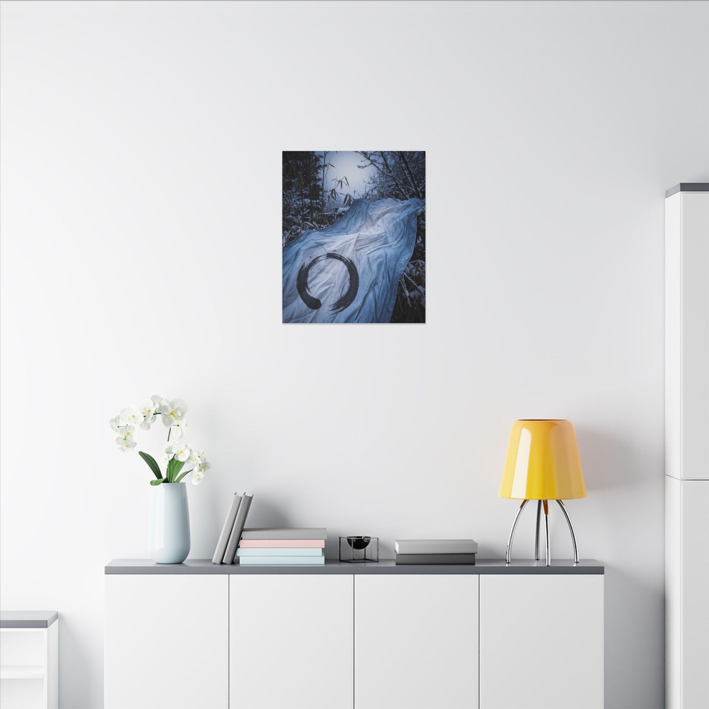 Moonlight Silk Drape Canvas Art - Zen Datsuzoku