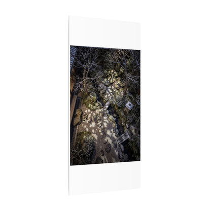 Moonlit Garden Japanese Pattern Canvas Art | Elegant Japandi Art