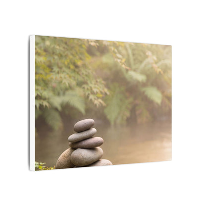 Cozy River Stones Canvas Art - Japanese Pattern Japandi