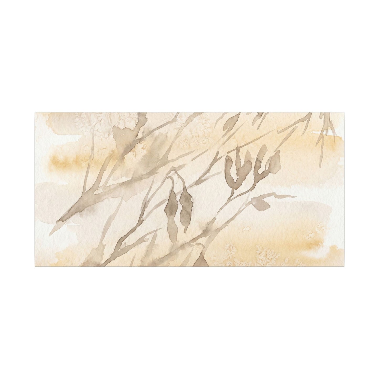Shadow Play Winter Canvas Art | Japandi Warm Design