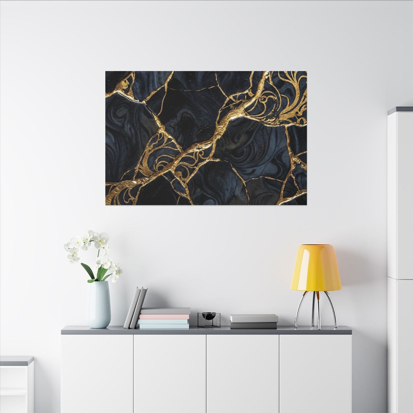 Kintsugi Gold Vein Canvas Art