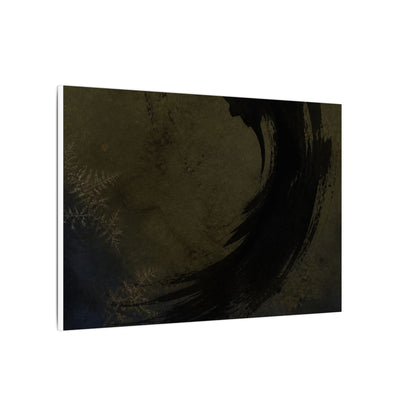Seijaku Ink Brushstroke Canvas Art - Dark Japandi Moody Minimal