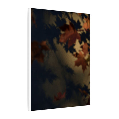 Shadow Play Canvas Art | Autumn Dark Japandi Moody Minimal Art