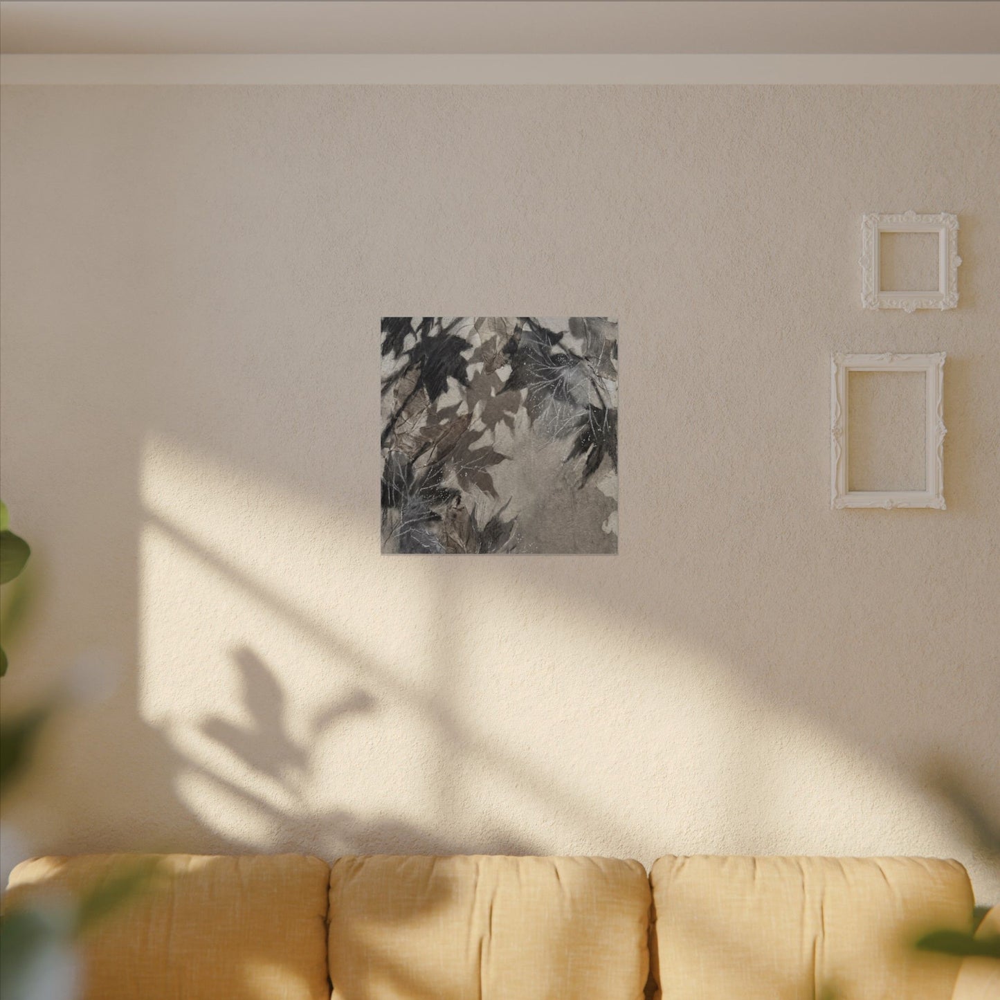 Shadow Play Texture Canvas Art | Cozy Japandi Art
