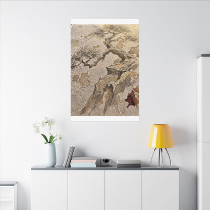 Pine Tree Canvas Art | Winter Japandi Japanese Pattern Art