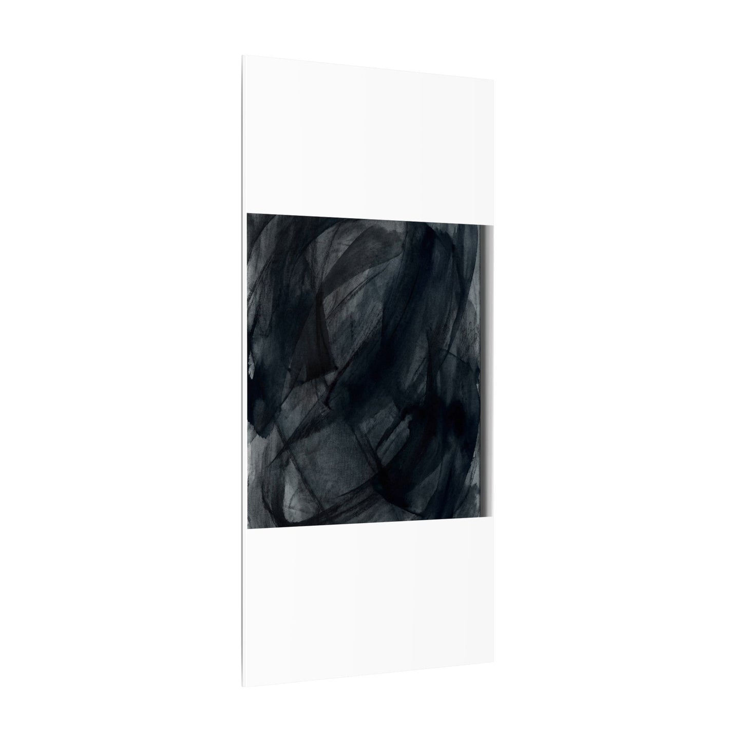 Deep Tones Dark Japandi Charcoal Canvas Art