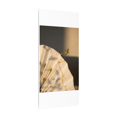 Paper Fold Gold Vein Canvas Art | Healing Kintsugi Art