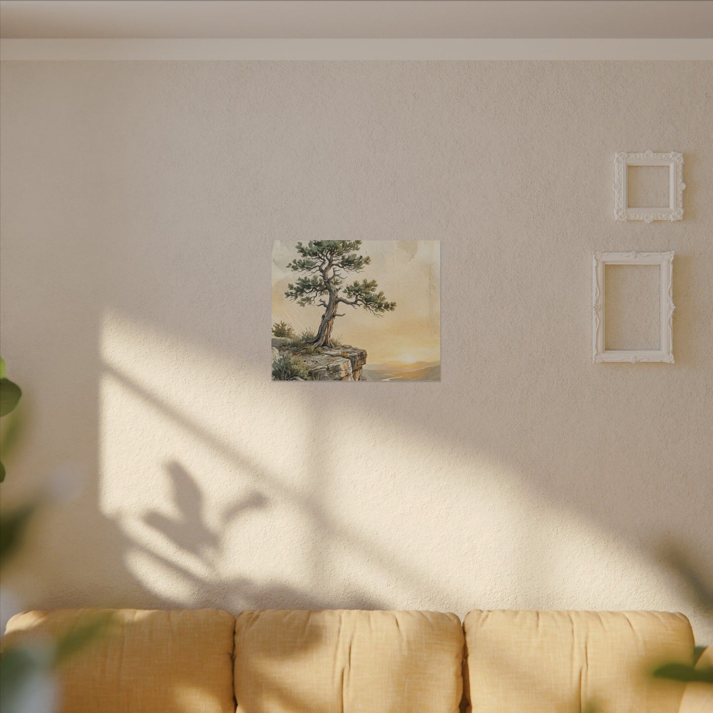 Pine Tree Canvas Art | Summer Japandi Texture Art