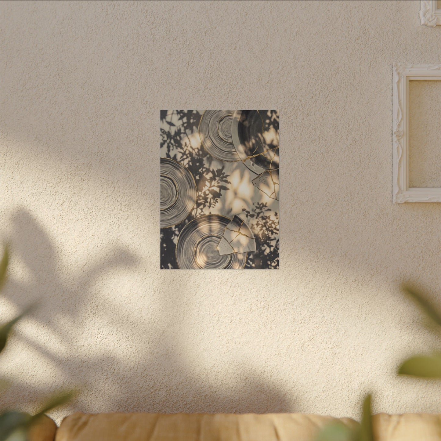 Healing Water Ripple Canvas Art - Gold Vein Kintsugi