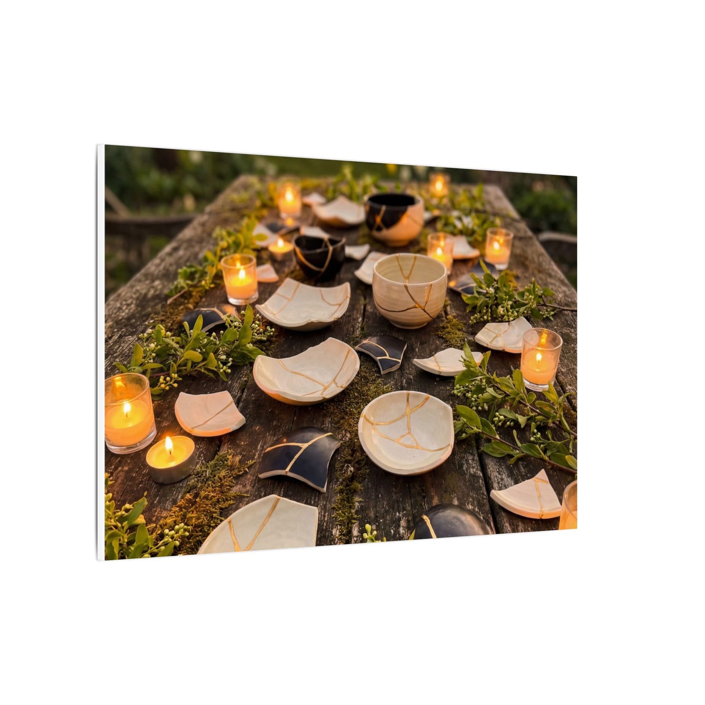 Broken Pottery Spring Canvas Art | Kintsugi Beautiful Design