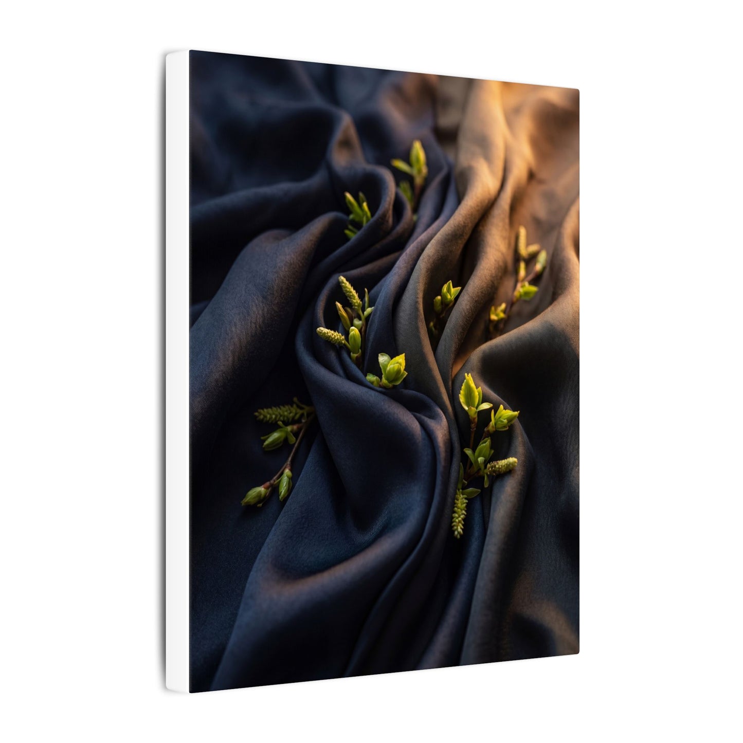 Spring Silk Drape Moody Minimal Canvas Art | Luxurious Decor