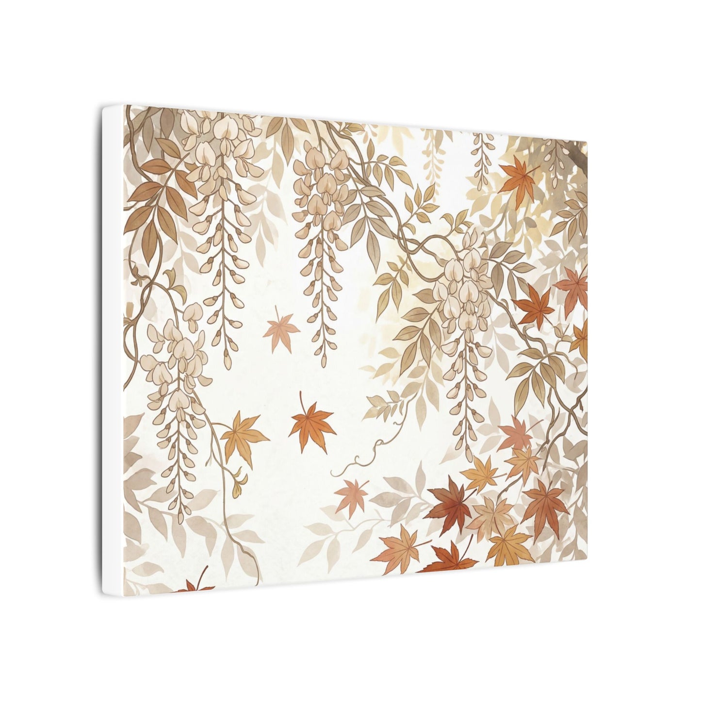 Shibui Wisteria Canvas Art - Japandi Japanese Pattern