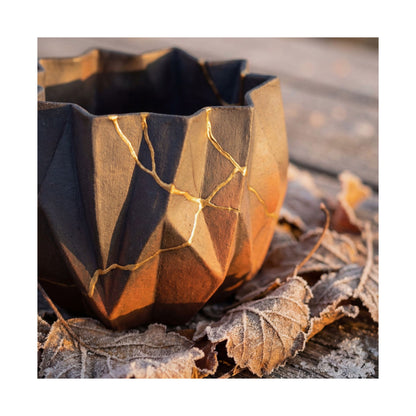 Golden Hour Paper Fold Wall Art Print - Kintsugi Seijaku