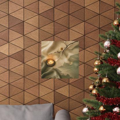 Candlelight Silk Drape Wall Art Print - Japandi Ma