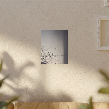Japandi Shadow Play in Dawn | Japanese Pattern Canvas Art