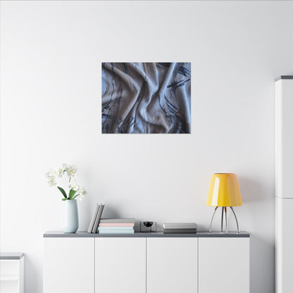 Silk Drape Winter Canvas Art | Japandi Earthy Design