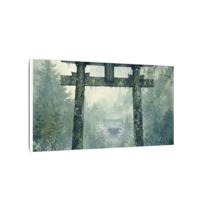 Earthy Torii Gate Canvas Art - Watercolor Japandi