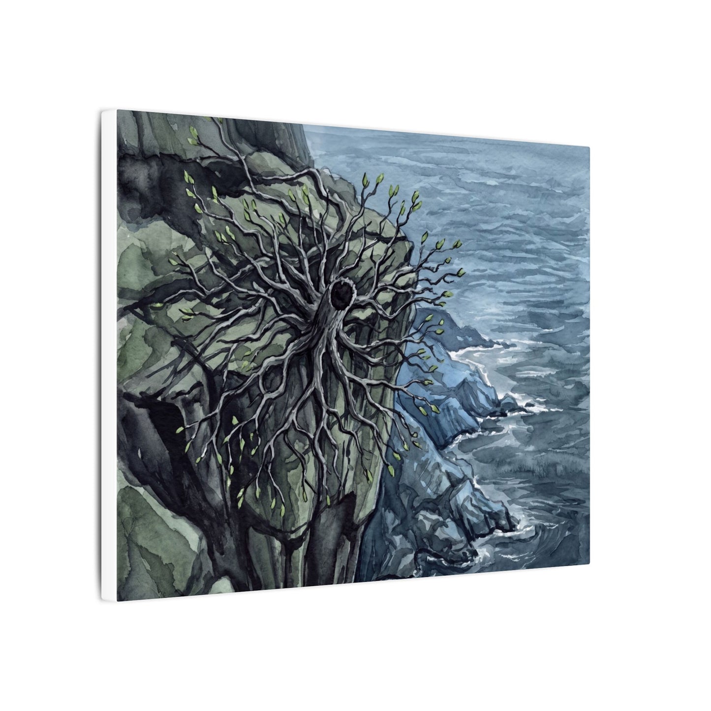 Pine Tree Spring Canvas Art | Japandi Neutral Design
