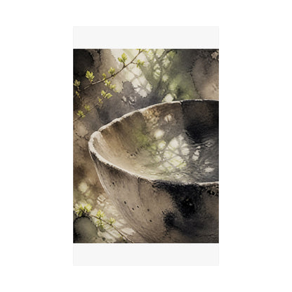 Ceramic Bowl Spring Wall Art Print | Japandi Cozy Design