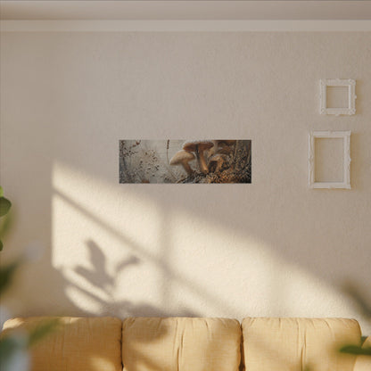 Wild Mushrooms Texture Canvas Art | Elegant Japandi Art