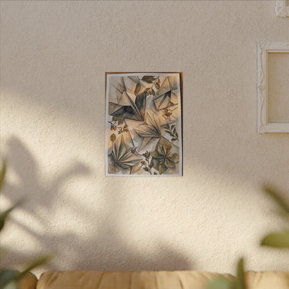Golden Hour Paper Fold Canvas Art - Japandi Seijaku