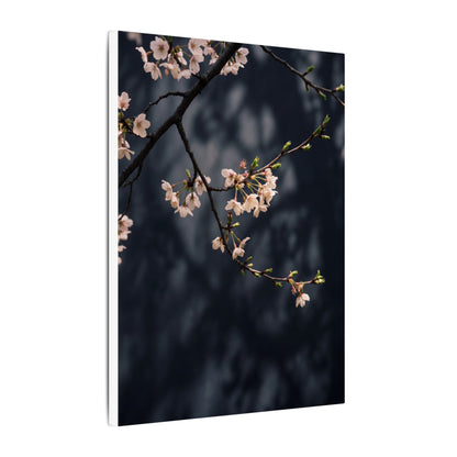 Cherry Blossom Moody Minimal Canvas Art | Bold Dark Japandi Art