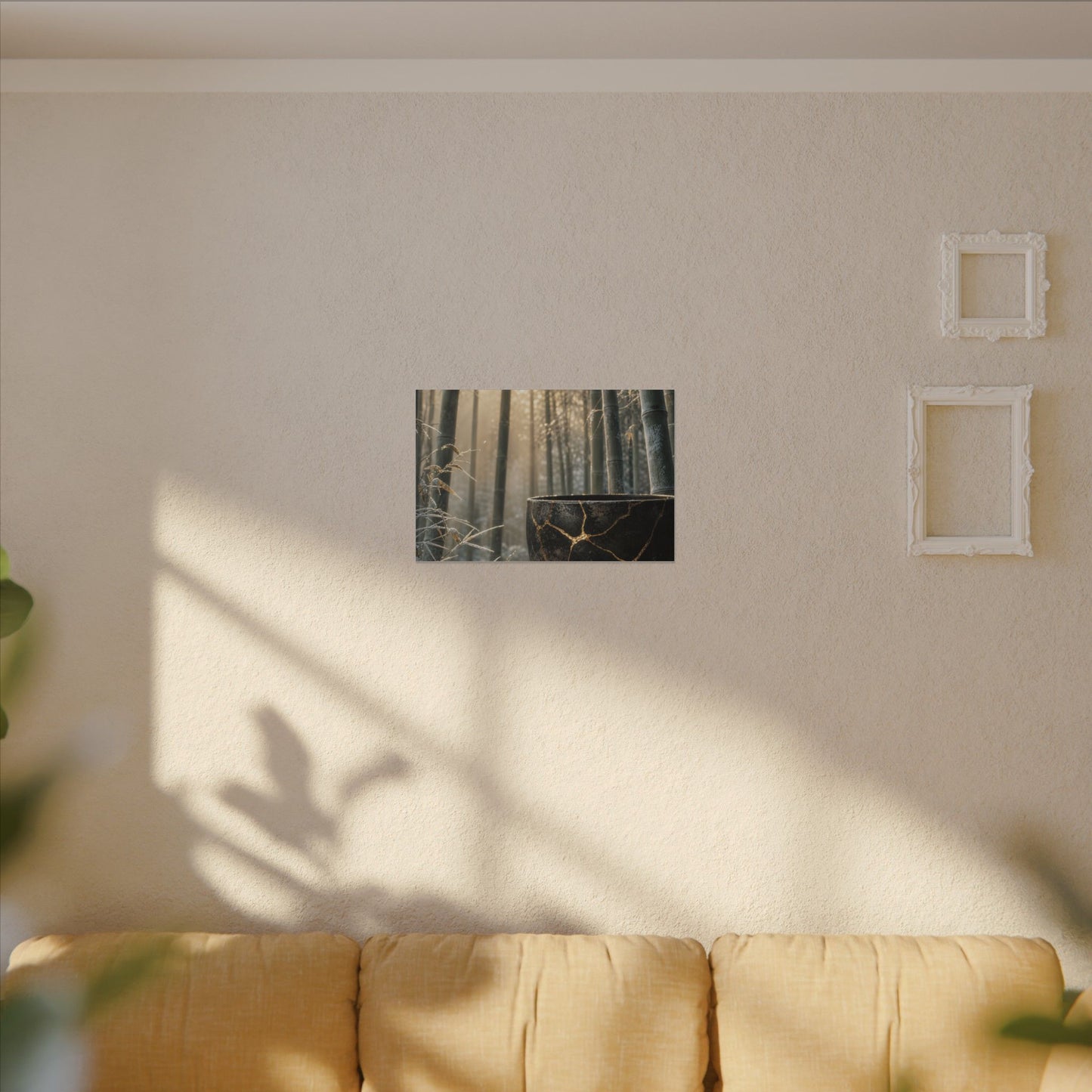 Fukinsei Bamboo Grove Canvas Art - Kintsugi Gold Repair