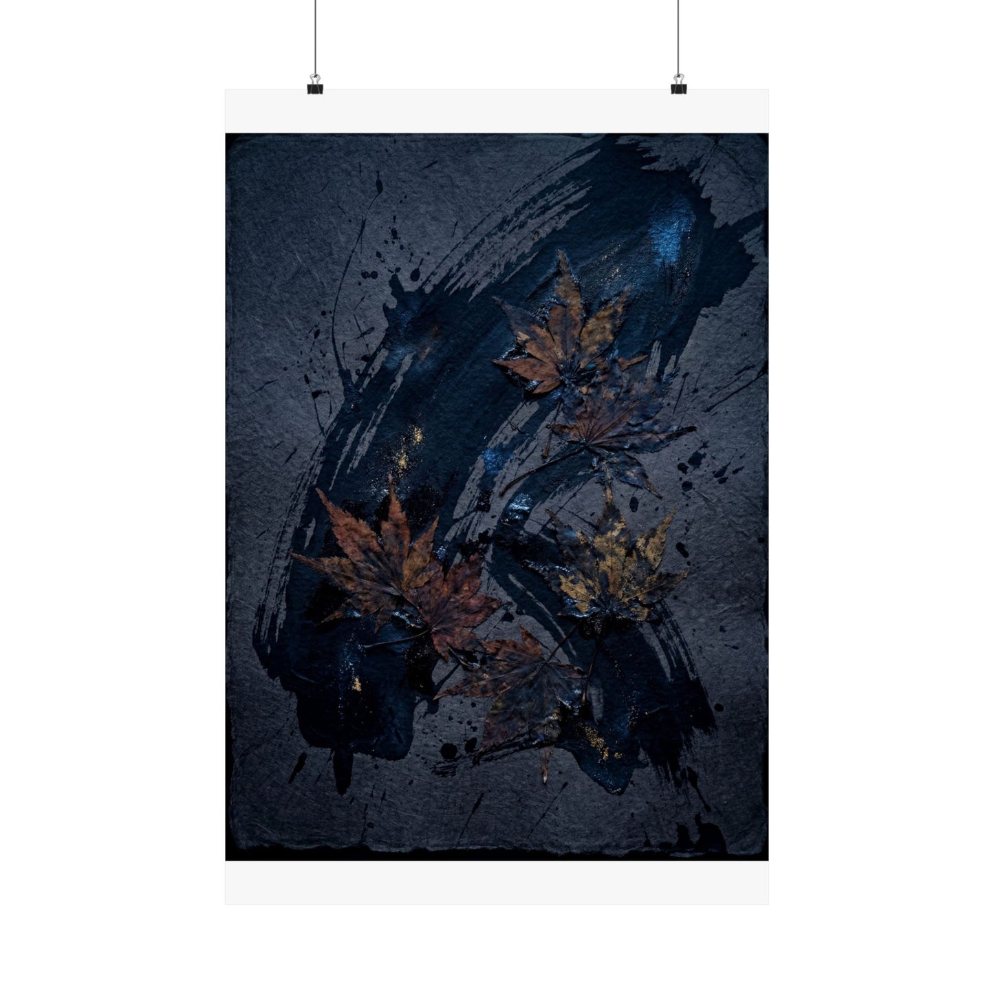 Moonlight Ink Brushstroke Wall Art Print - Dark Japandi Datsuzoku Art Print