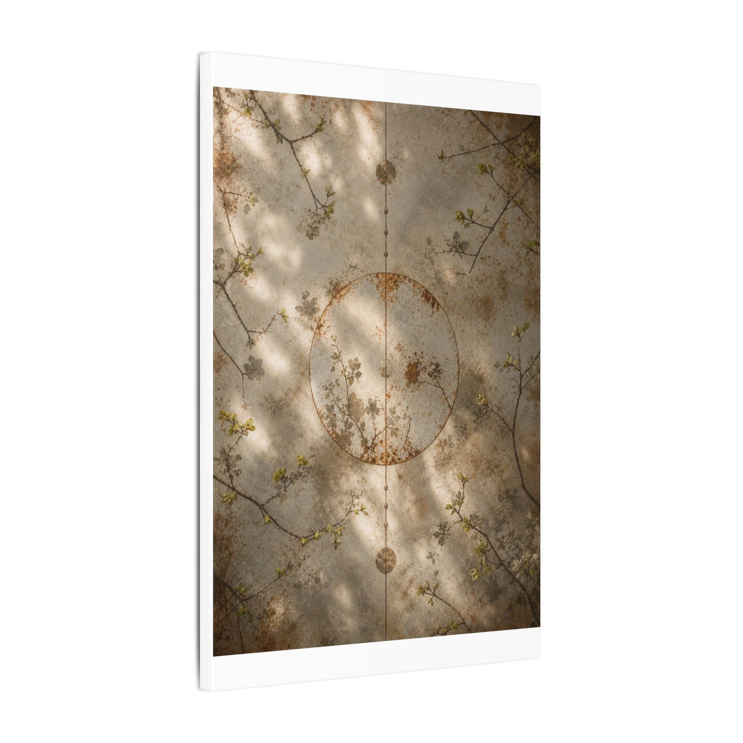 Japandi Rust Patina in Dappled | Japanese Pattern Canvas Art