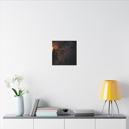 Candlelight Rust Patina Canvas Art - Dark Japandi Ma