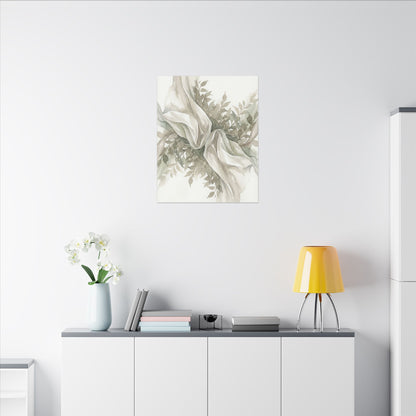 Summer Silk Drape Watercolor Canvas Art | Cozy Decor