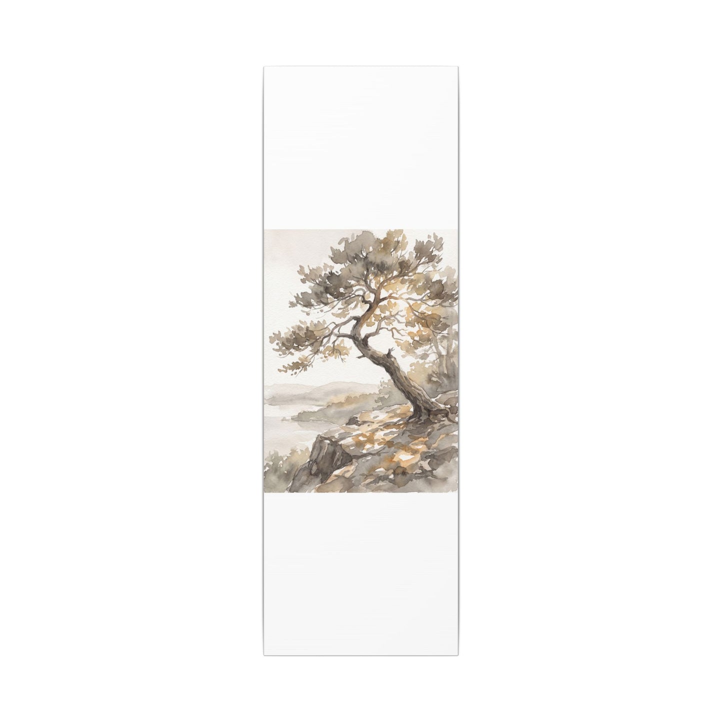 Pine Tree Watercolor Canvas Art | Elegant Japandi Art