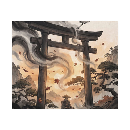 Torii Gate Ukiyo E Inspired Canvas Art | Serene Zen Art